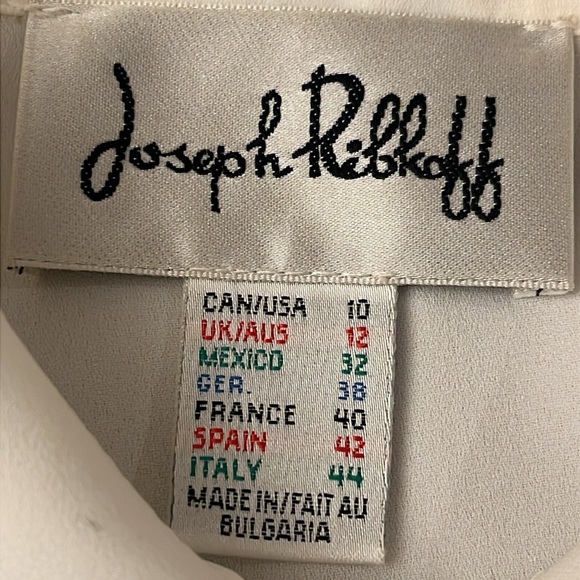 Joseph Ribkoff Women’s Blouse White Button Down Long Sleeve Flowy - Picture 6 of 11